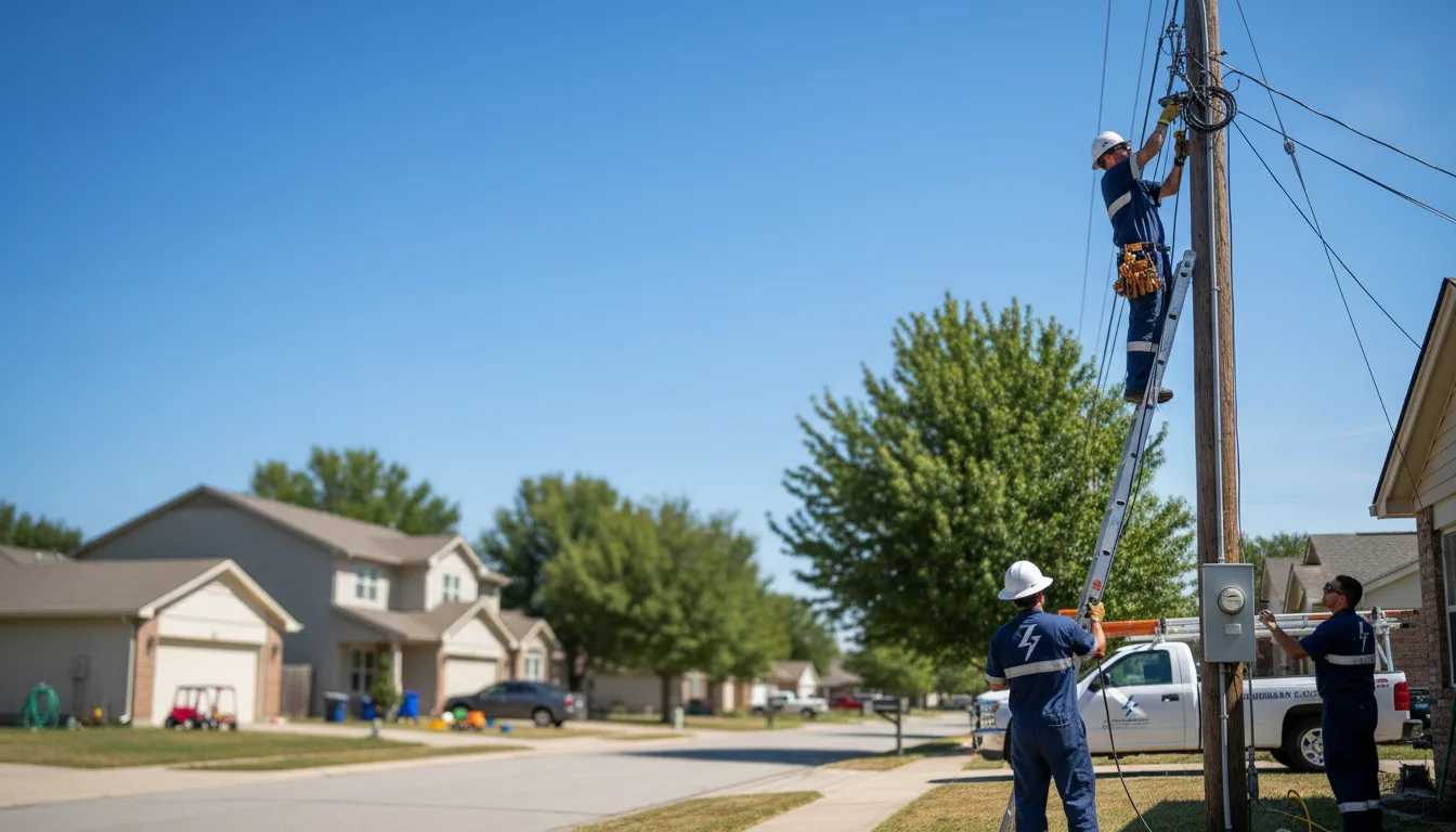 Residential electrician providing installation services in Rivervale, AR